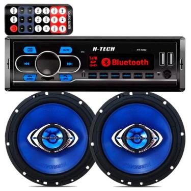 Imagem de Aparelho Som Radio Mp3 Bluetooth + 2 Falante 6 Hurricane 65w