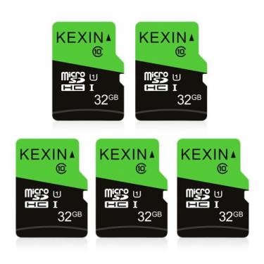 Imagem de Kit com 5 Cartões Micro SD Kexin 32GB - com Adaptador SD UHS-I C10 U1