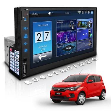 Imagem de Central Multimídia Universal 1 Din Mp5 Bt Espelha Dvd Fiat Mobi - Firs