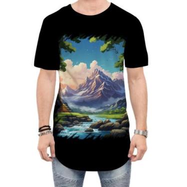 Imagem de Camiseta Longline Templo Budista Anime Buda 11 - Kasubeck Store®, M