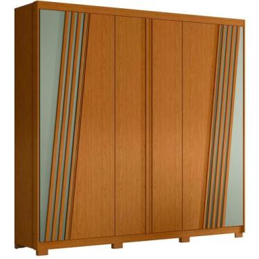 Imagem de Guarda Roupa Ouro Verde Quarto Com 6 Portas e 4 Gavetas - Albatroz, Ci
