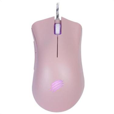 Imagem de Mouse Gamer Boreal 5 Botoes Led 7 Cores OEX Game Ms319 Rosa