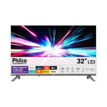 Imagem de Smart Tv 32'' Philco Roku Tv Dolby Áudio Hdr10 P32crb, Preto, Bivolt