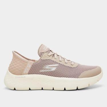Imagem de Tênis Skechers Go Walk Flex Slip Ins Feminino, Bege, 36