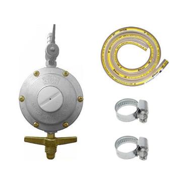 Imagem de Kit Gás P5 Para Fogão Forno Botijão Completo Mangueira 1m - ALIANCA, C
