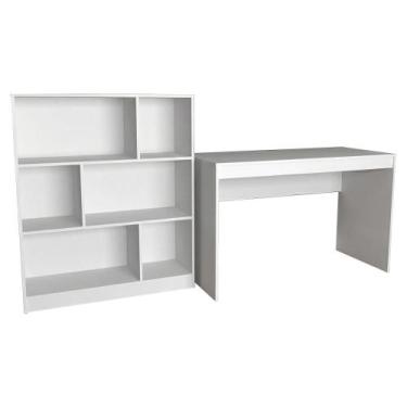 Imagem de Mesa Escrivaninha e Estante Para Escritorio B28 NOVAM - Nova Mobile, B
