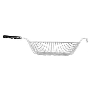Imagem de Cesto Multiuso Redondo Galvanizado para Fritadores TFRE5 e TFRG5 Prata com Cabo em Polipropileno Metalcubas