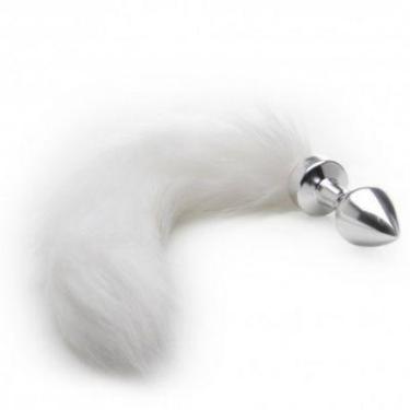 Imagem de Plug Anal Rabo de Raposa Branca 7cm - Metal Toys