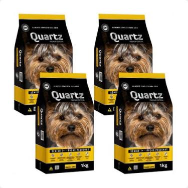 Imagem de Ração Quartz Cães Sênior 7+ Raças Pequenas - 1Kg 4 unidades