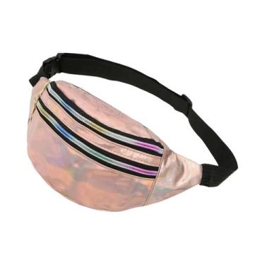 Imagem de Bolsa De Cintura Holográfica Com Glitter, Bolsa De Ombro Laser Designe