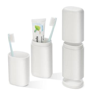 Imagem de Estojo de Escova de Dentes Boochcom para Viagem com Copo para Enxágue