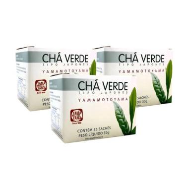 Imagem de Kit Chá Verde Sencha Tipo Japonês Yamamotoyama - 3 Caixas 30g