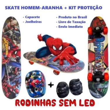 Imagem de Skate Infantil Frozen Kit Proteção Rodas Gel Prancha Lixa Antiderrapan