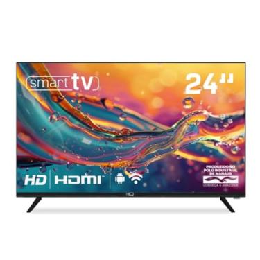 Imagem de Smart TV HQ 24" HD tela sem bordas Android 12 design slim HQS24NKHM