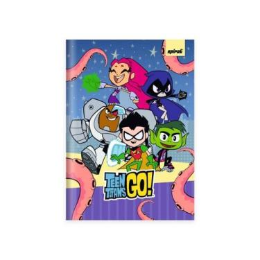 Imagem de Caderno 1/4 Capa Dura Brochura Jovens Titãs 80 Folhas Spiral