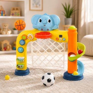 Imagem de Brinquedo Baby Sports Elefantinho 3 Em 1 Com Luz E Som - IMPORTUDO