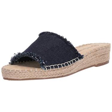 Imagem de Bella Vita Sandália feminina Cher II Espadrille Slide, Tecido jeans escuro, 35