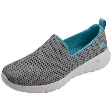 Imagem de Skechers Women's Go Walk Joy Walking Shoe, Grey/Light Blue, 7 W US