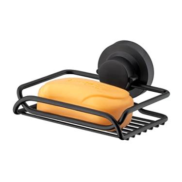 Imagem de Suporte Saboneteira Porta Sabonete Com Ventosa Banheiro Preto Fosco - 4053PT Future