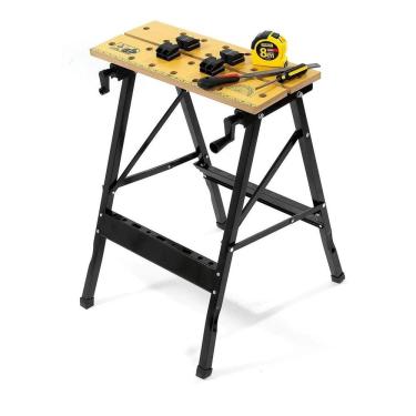 Imagem de Bancada De Trabalho Dobrável 80x60x60cm - Madeira E Metal