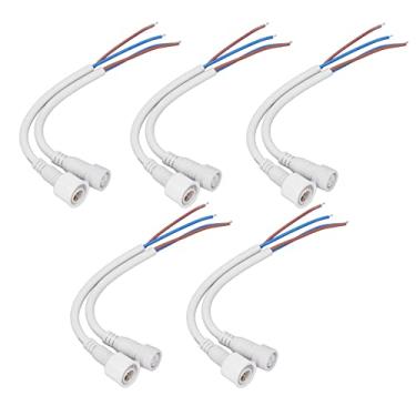 Imagem de Cabo macho e fêmea, conector de alimentação de 2 pinos 5 conjuntos para instalação de iluminação LED