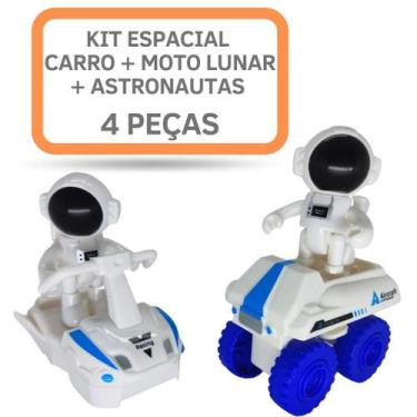 Imagem de Kit Missão Interestelar Brinquedo Infantil 4 Peças Com 1 Moto - 1 Carr