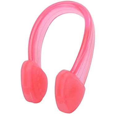 Imagem de Archuu Clipe de nariz de natação macio gel de sílica para surfe, protetor de nariz com clipe macio protetor nasal conjuntos de natação (vermelho rosa)