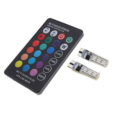 Imagem de Prettyia 2 peças T10 LED 120LM super brilhante lâmpada de carro 12V Backup controle remoto