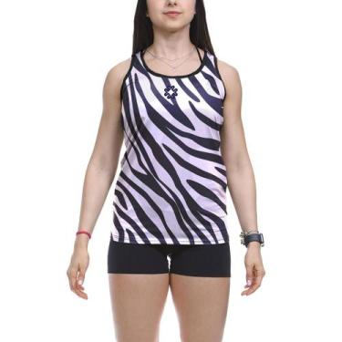 Imagem de Camiseta Regata Beach Tennis Animal Print Zebra Listrado - Missy