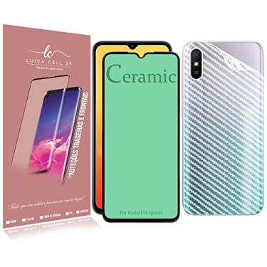 Imagem de Película 9d Cerâmica Compativel Redmi 9I SPORT 6.53 + pelicula de carbono verso - Luiza Cell25