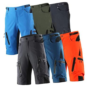 Imagem de Tingpai Baggy Shorts Ciclismo da bicicleta BTT Calças Shorts respirável soltas Fit Casual Outdoor Ciclismo Correr Roupas Polia a Lyc com bolsos com zíper