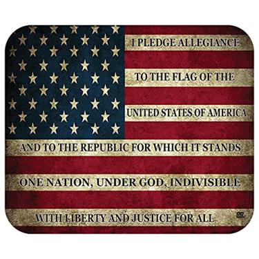 Imagem de Patriótico Pledge of Allegiance Bandeira dos EUA Mouse Pad Mousepad para Laptop PC Gaming Casa ou Escritório