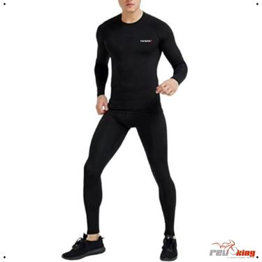 Imagem de Conjunto Segunda Pele Proteção Solar Manga Longa Motoqueiro