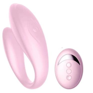 Imagem de VIBRADOR CASAL - controle remoto modo turbo 10 vibrações (rosa)