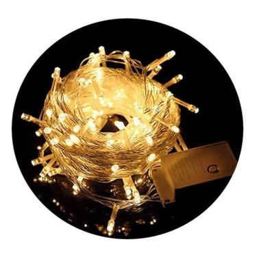 Imagem de Pisca De Natal 100 Leds 8 Funções Fio Transparente 10m 110v Ou 220v Pisca Pisca Luz de Natal Luzinha Natalina