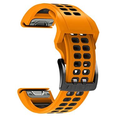Imagem de WIKUNA Pulseiras de relógio inteligente de 22 mm para Garmin Fenix7 Instinct Fenix 5 5Plus 6 6Pro 935 945 Pulseira de liberação rápida Pulseira esportiva Correa (Cor: Fivela dupla E, Tamanho: 22mm Fenix 7)