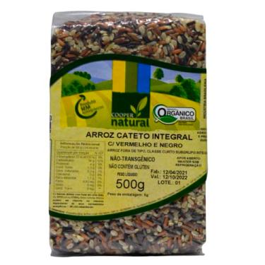 Imagem de Arroz Cateto Integral Com Vermelho e Negro Orgânico Coopernatural 500g