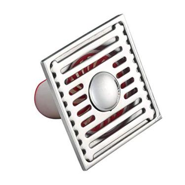 Imagem de Ralo de piso Tampa de banheiro Chão de aço inoxidável Ralo de piso 6 Pct Bamboo Row Varanda Grande deslocamento de piso dreno