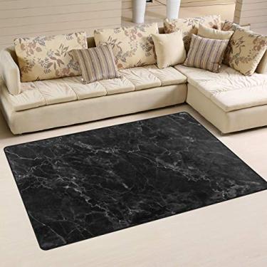Imagem de Top Carpenter Tapete de mármore preto com padrão natural para sala de estar e quarto de 7,6 x 5 m