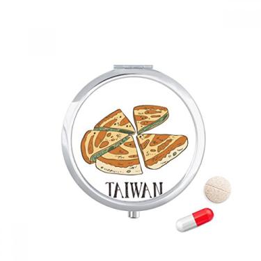 Imagem de Porta-comprimidos de viagem para pizza e Taiwan com bolso para remédios
