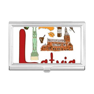 Imagem de Carteira de bolso com estampa de marco nacional da Letônia