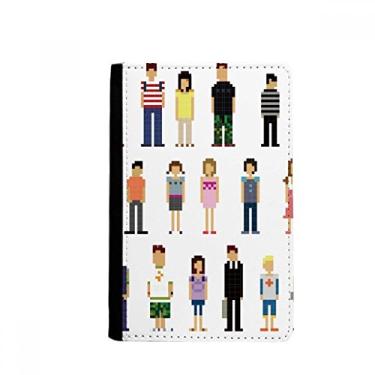 Imagem de Pares de personagens do jogo Porta-passaporte Pixel Notecase Burse Capa carteira porta-cartões