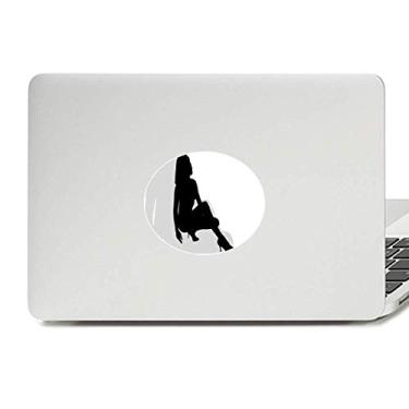 Imagem de Adesivo de notebook com emblema de vinil Hot Woman Squats