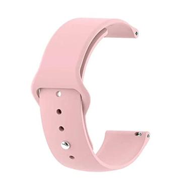 Imagem de Pulseira Extra 22mm Amazfit Stratos 2 2S 3 / GTR 2 GTR 47mm Silicone [FIT IT] (Rosa Claro)