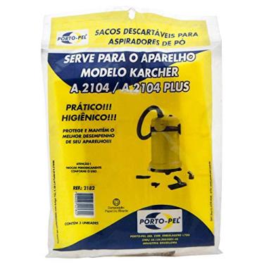 Imagem de Pacote com 3 Sacos Descartáveis para Aspirador de Pó Karcher A2104/A2104 Plus Porto-Pel 2182