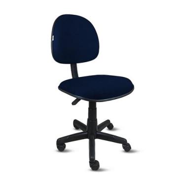 Imagem de Cadeira Executiva Ômega Em Base Giratória - Tecido Crepe Azul Escuro/M