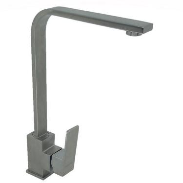 Imagem de Torneira Monocomando Inox Bica Alta Retangular