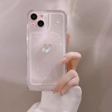 Imagem de Crystal stars love ondulado 3d heart silicone soft phone case for iphone 13 14 pro max 12 mini 11 xsmax x xr 8 7 plus back cover, T1, For iphone 13