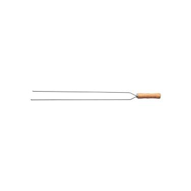 Imagem de Espeto Duplo Para Churrasco Tramontina Com Lâmina Em Aço Inox E Cabo De Madeira 65 Cm T...