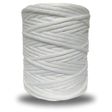 Imagem de Fio Nautico 5mm Premium 500g 100% poliester Crochê Bolsas Macrame (Branco Off)